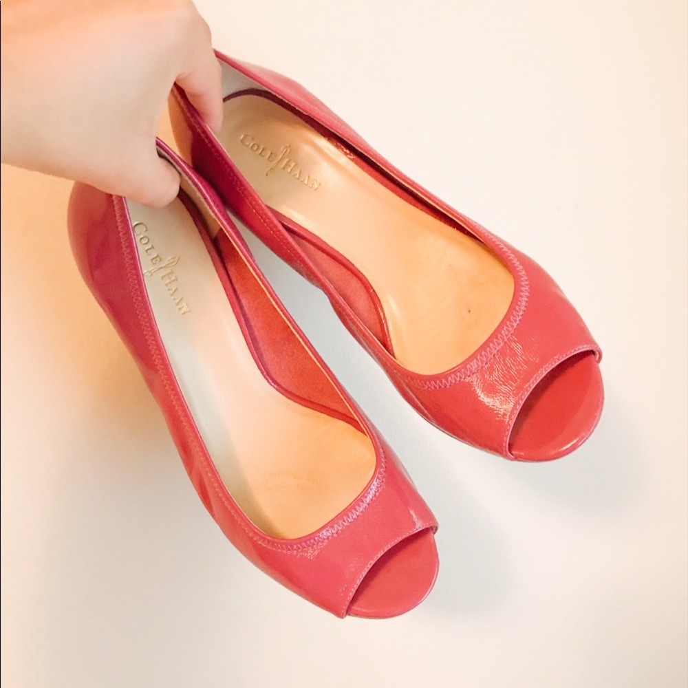 Cole Haan Peep Toed Wedges